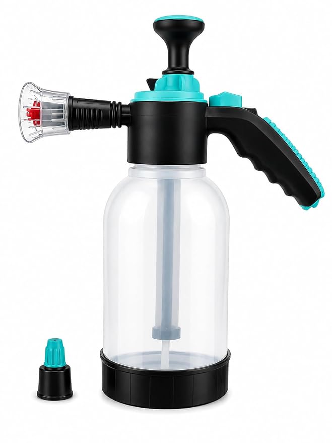 Galaxy Leaff  2L 2-in-1 Foam & Water Pressure Sprayer with 2 Nozzles, Continuous Spray & Manual Pump, for Car & Bike Washing, Plant Watering, Gardening, Home Cleaning.