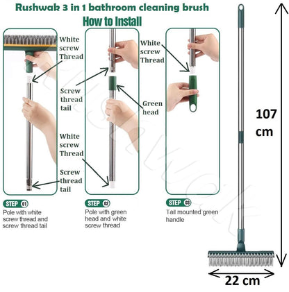 Bathroom Cleaning Brush with Wiper