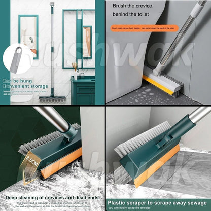 Bathroom Cleaning Brush with Wiper