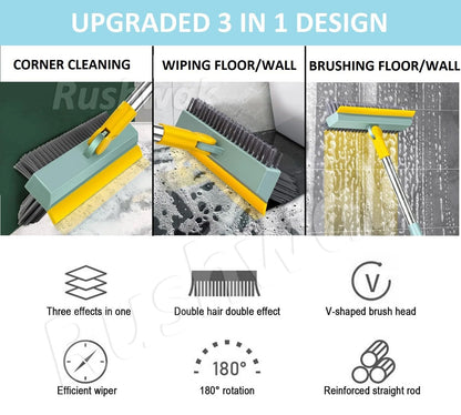 Bathroom Cleaning Brush with Wiper